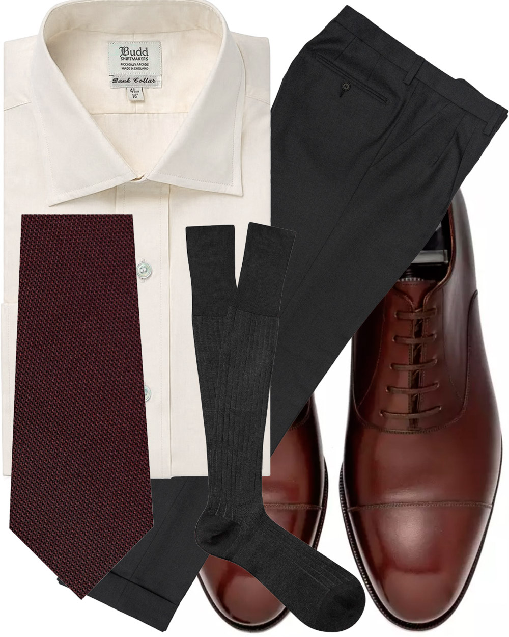 kombination med koksgråt jakkesæt