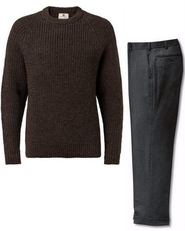 Sweater-og-flannelsbukser-til-mænd-Stiljournalen