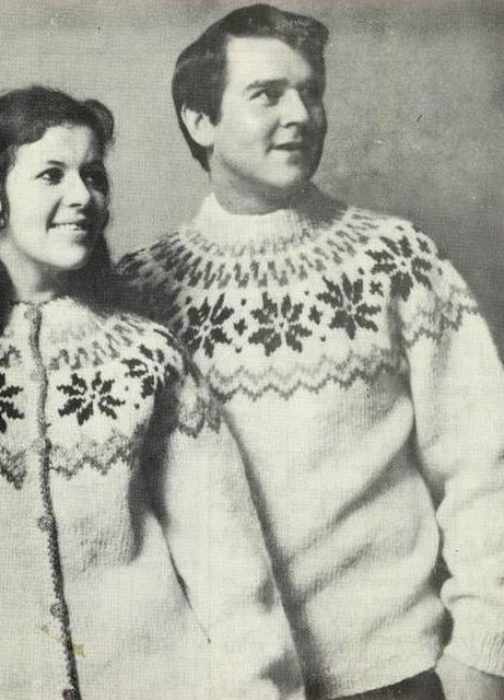 moderne islandsk sweater med ringe