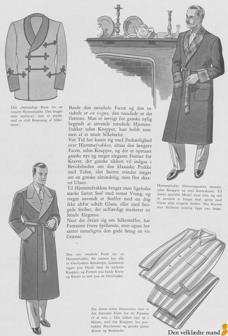 slåbrok, hjemmejakke i Illum katalog 1934