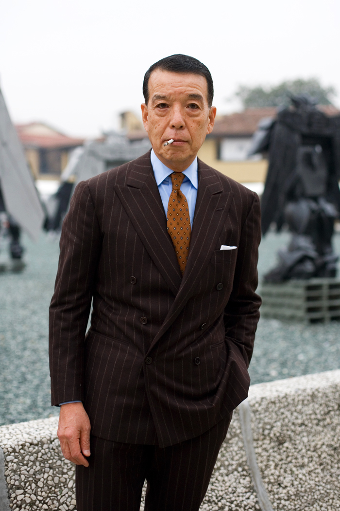 Yukio Akamine dobbeltradet jakkesæt